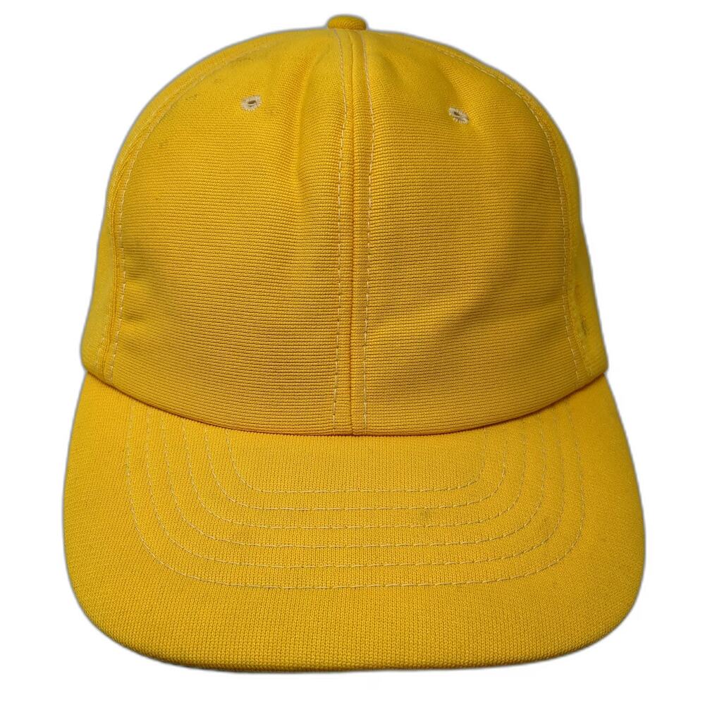 Trucker Hat Yellow Snapback Mesh Back Green Underbrim Solid Plain Blank Vintage